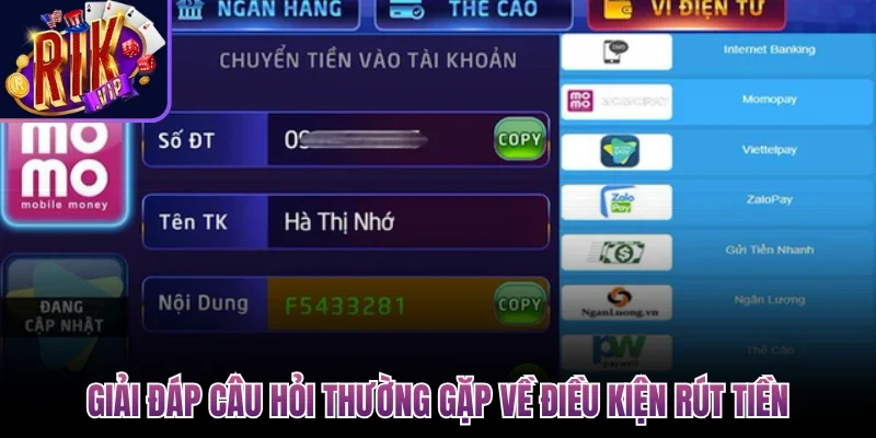 Giải đáp câu hỏi thường gặp về điều kiện rút tiền