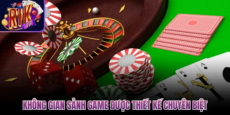 Không gian sảnh game được thiết kế chuyên biệt